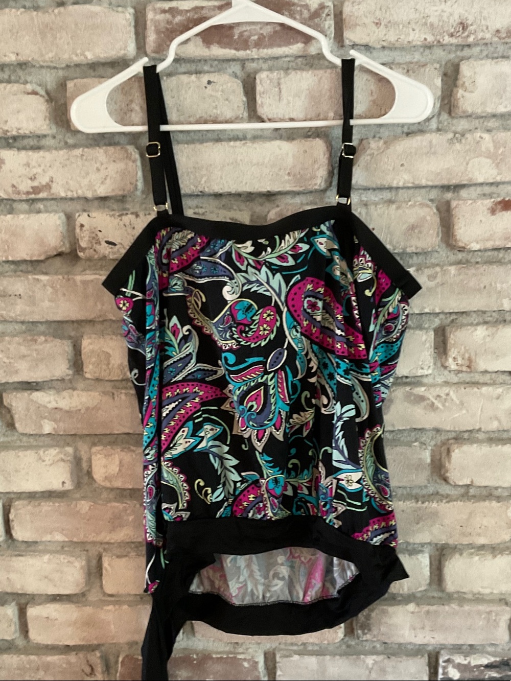 Apt. 9 Black Paisley Print Adjustable Strap Camisole